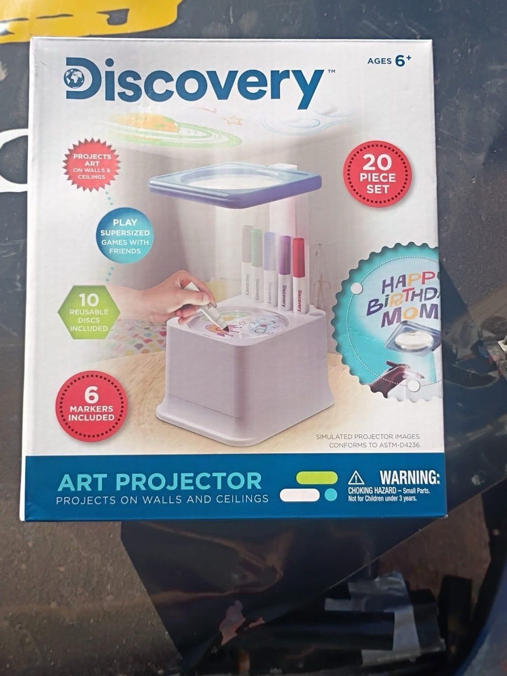 Discovery Art Projector - White with Blue Accents